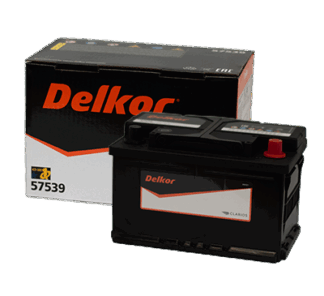 Batería Delkor 57539 con caja – alto rendimiento para autos europeos y modernos.