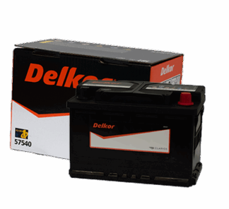 Batería Delkor 57540 con caja – potencia confiable para autos europeos modernos.